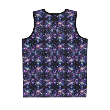 Galactic Hues Tech-Forward Cosmic Fusion Basketball Jersey - 8404 Design-41