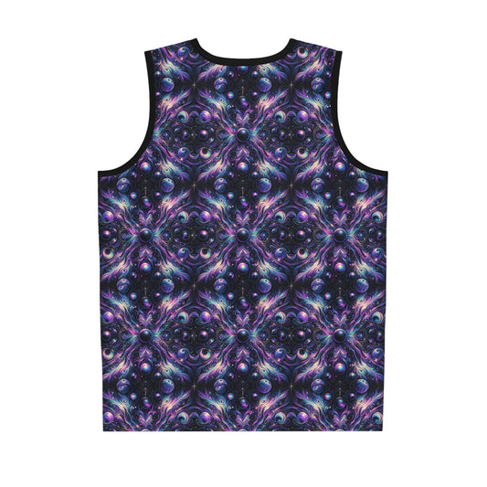 Galactic Hues Tech-Forward Cosmic Fusion Basketball Jersey - 8404 Design-41