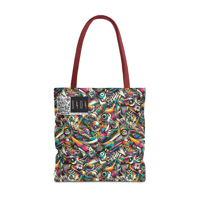 Urban Graffiti Fusion Eclectic Street Art Meets Modern Tech Culture Tote Bag - 8404 Design-55