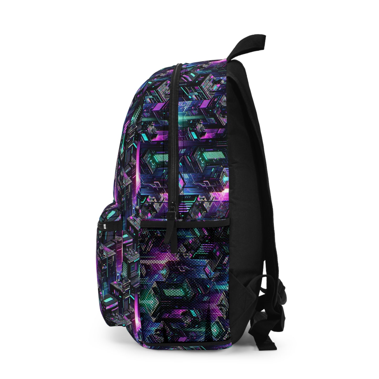 Tech Noir Graphics Futuristic Tech Aesthetics Backpack - 8404 Design-55