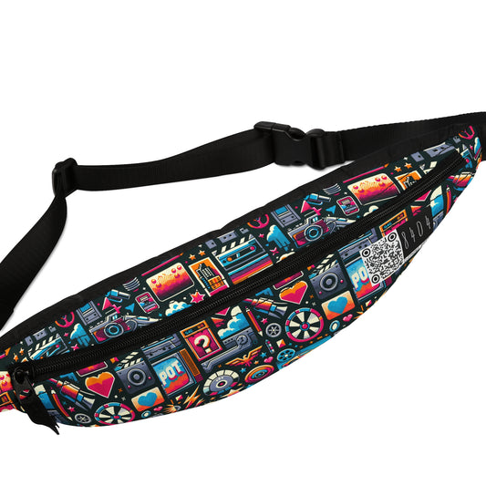 Digital Pop Culture Mashup Maximalist Pop Fanny Pack - 8404 Design-71