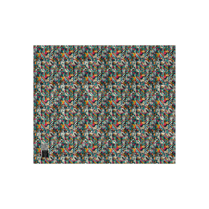 Graffiti Fusion Modern Street Art Fusion Crushed Velvet Blanket - 8404 Design-58