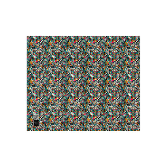 Graffiti Fusion Modern Street Art Fusion Crushed Velvet Blanket - 8404 Design-58