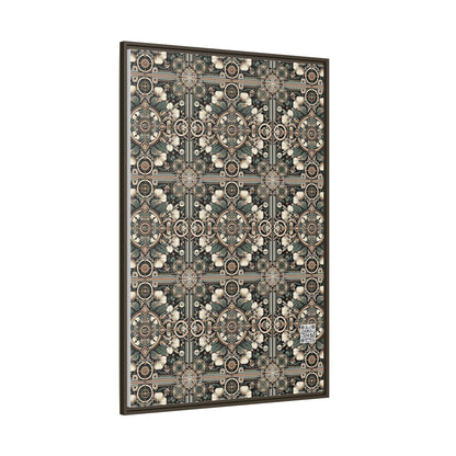 Cyber Garden Party Tech Garden Extravaganza Matte Canvas, Framed (multi-Color) - 8404 Design-66 A