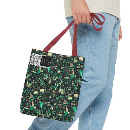 Digital Dystopia Tech Noir Tote Bag - 8404 Design-63