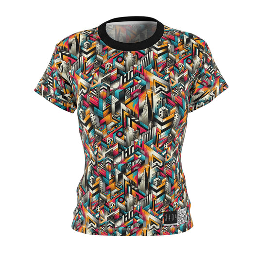 Graffiti Revival Urban Street Art Women's Cut & Sew Tee - 8404 Design-62