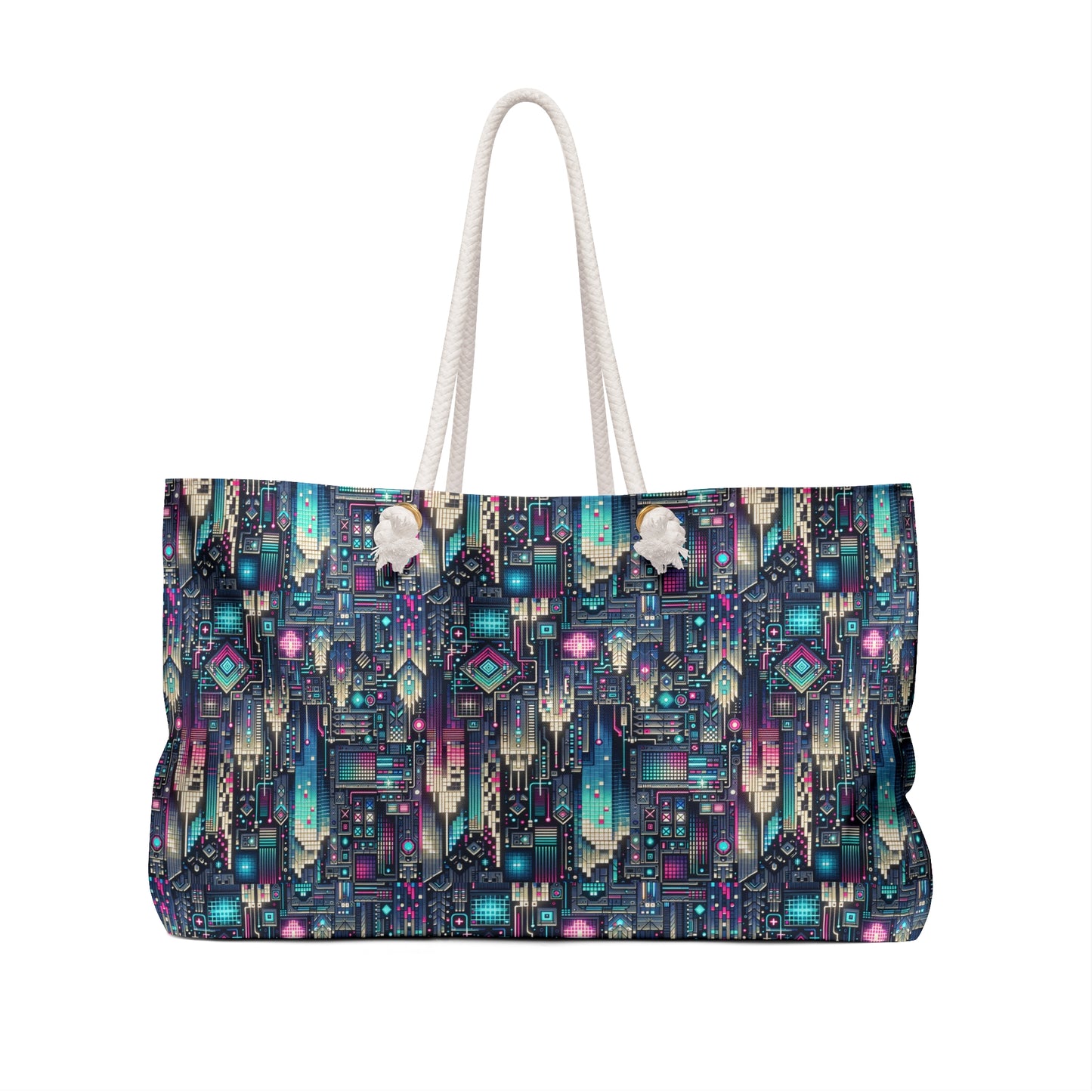 Digital Renaissance Tech-Forward Maximalism Weekender Bag - 8404 Design-56