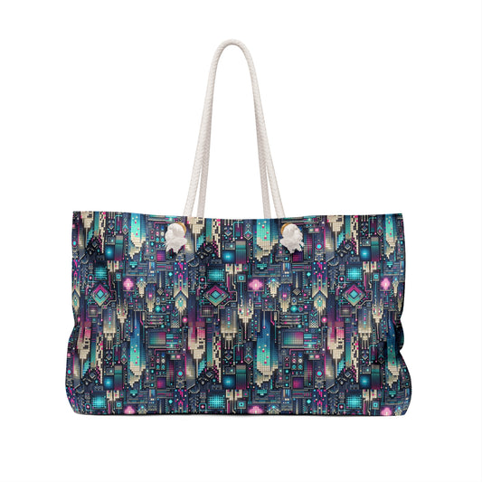 Digital Renaissance Tech-Forward Maximalism Weekender Bag - 8404 Design-56