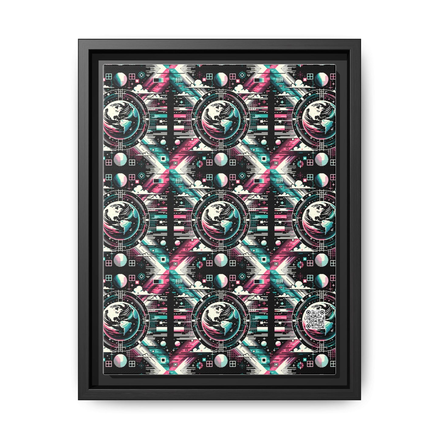 Digital Artistry Digital-native Streetwear Matte Canvas, Framed (multi-color) - 8404 Design-62 A