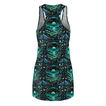 Digital Adventure Graphics Digital Explorer Women's Cut & Sew Racerback Dress - 8404 Design-59
