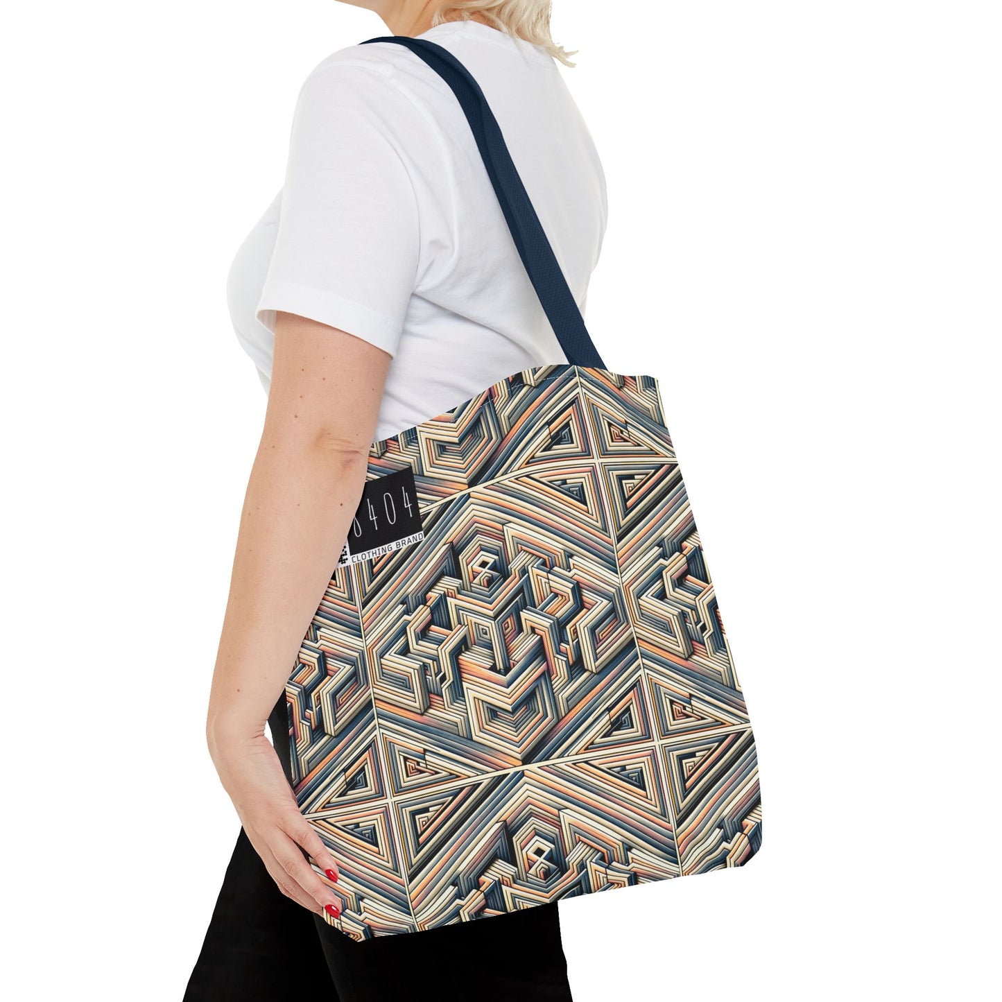 Tech Illusion Graphics Futuristic Artistry Tote Bag - 8404 Design-52