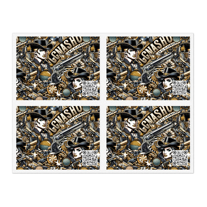 Cowboy Chic Revival Bold Western Glam Sticker Sheets - 8404 Design-46