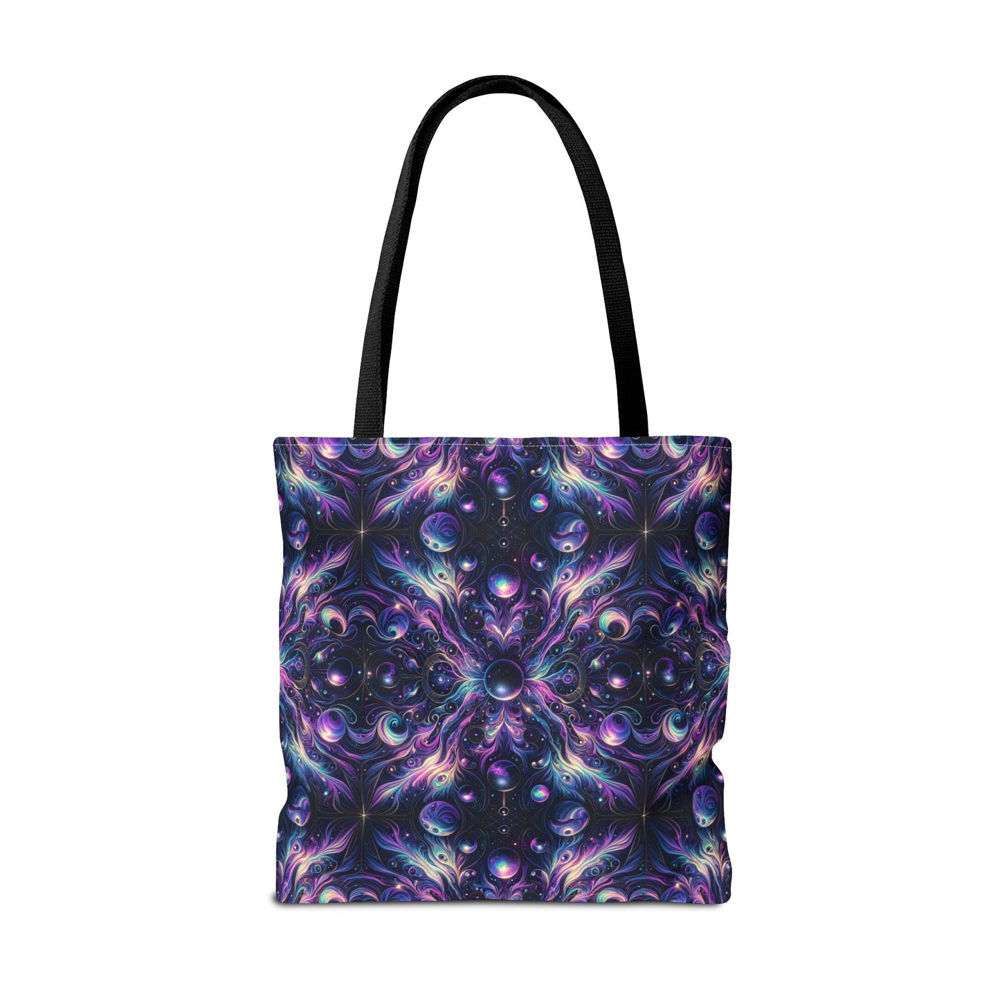 Galactic Hues Tech-Forward Cosmic Fusion Tote Bag - 8404 Design-41