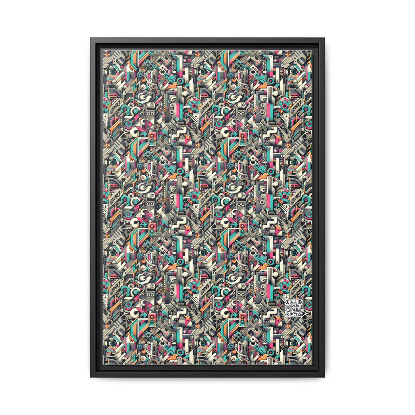 Digital Street Art Urban Street Style Matte Canvas, Framed (multi-color) - 8404 Design-74 B