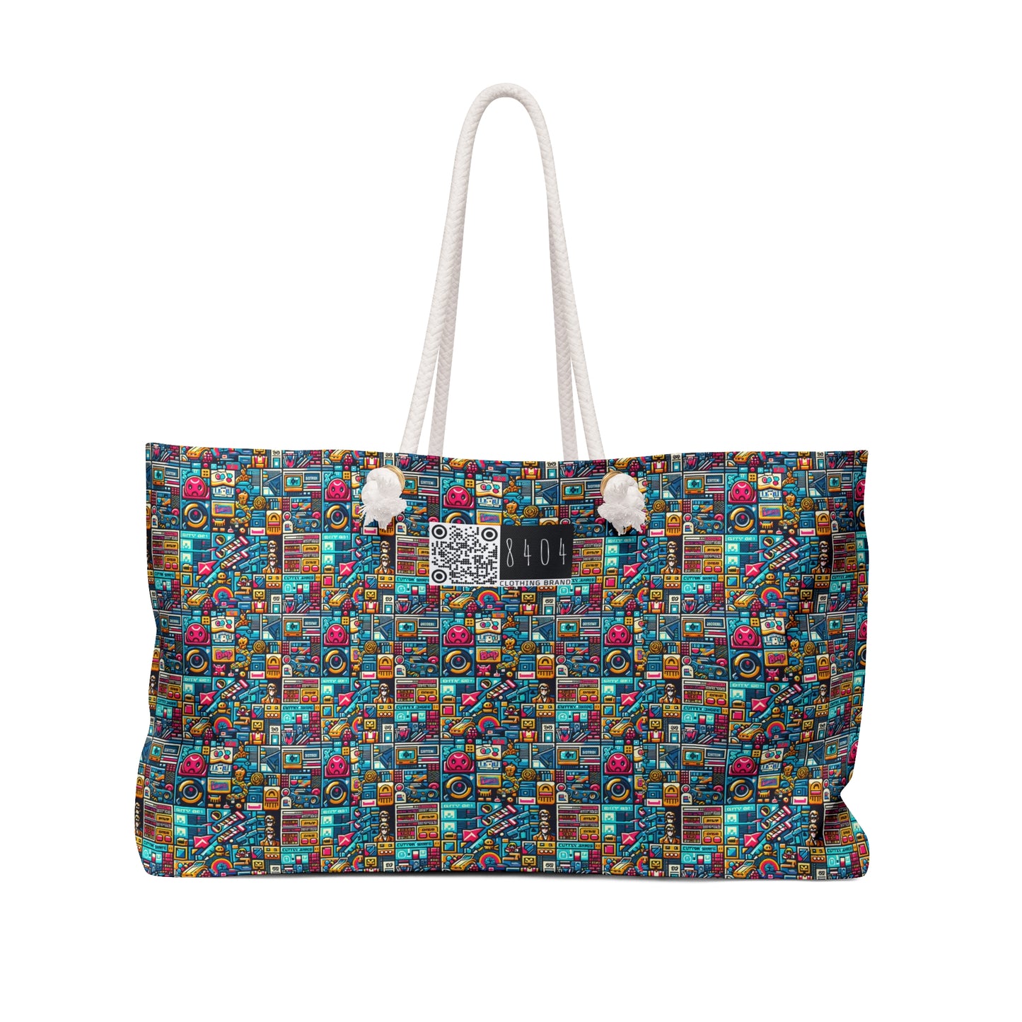 Digital Pop Culture Mashup Maximalist Pop Weekender Bag - 8404 Design-47