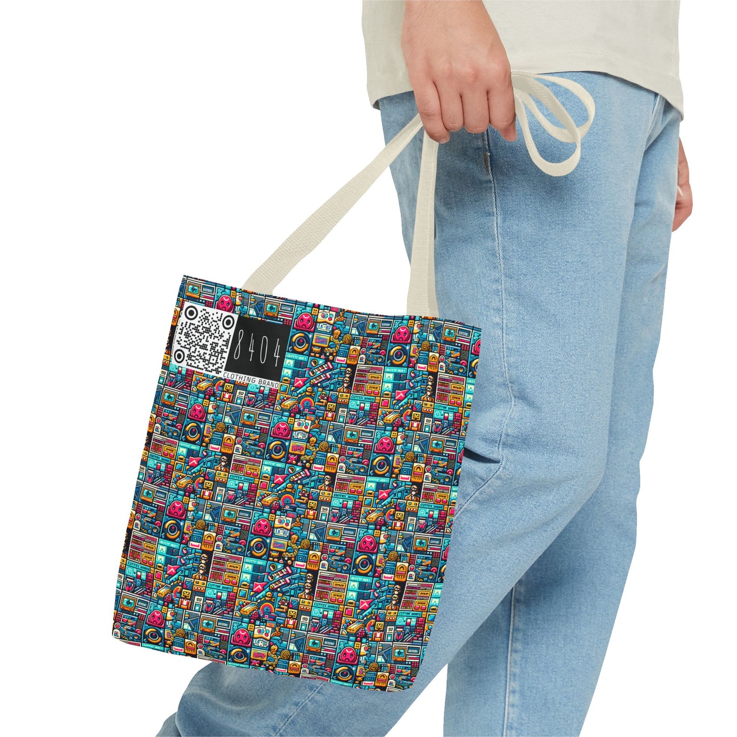 Digital Pop Culture Mashup Maximalist Pop Tote Bag - 8404 Design-47