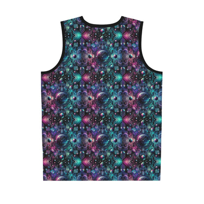 Galactic Hues Tech-Forward Cosmic Fusion Basketball Jersey - 8404 Design-59