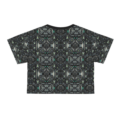 Tech Noir Tech-Forward Minimalism Crop Tee - 8404 Design-52