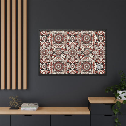 Neo Jomon Sculptural Aesthetics Artisanal Streetwear Matte Canvas, Framed (multi-Color) - 8404 Design-55 A