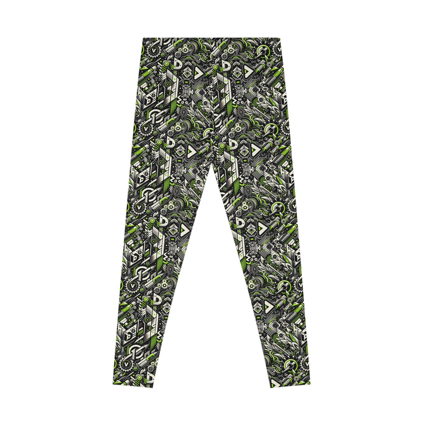 Graffiti Tech Fusion Bold Streetwear Fusion Stretch Leggings - 8404 Design-59
