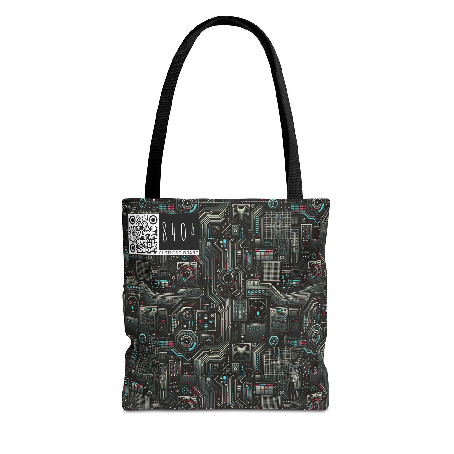 Tech Noir Aesthetics Sleek Tech Streetwear Tote Bag - 8404 Design-52