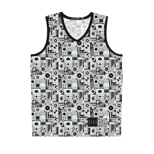 Digital Minimalism Minimalist Tech Basketball Jersey - 8404 Design-65