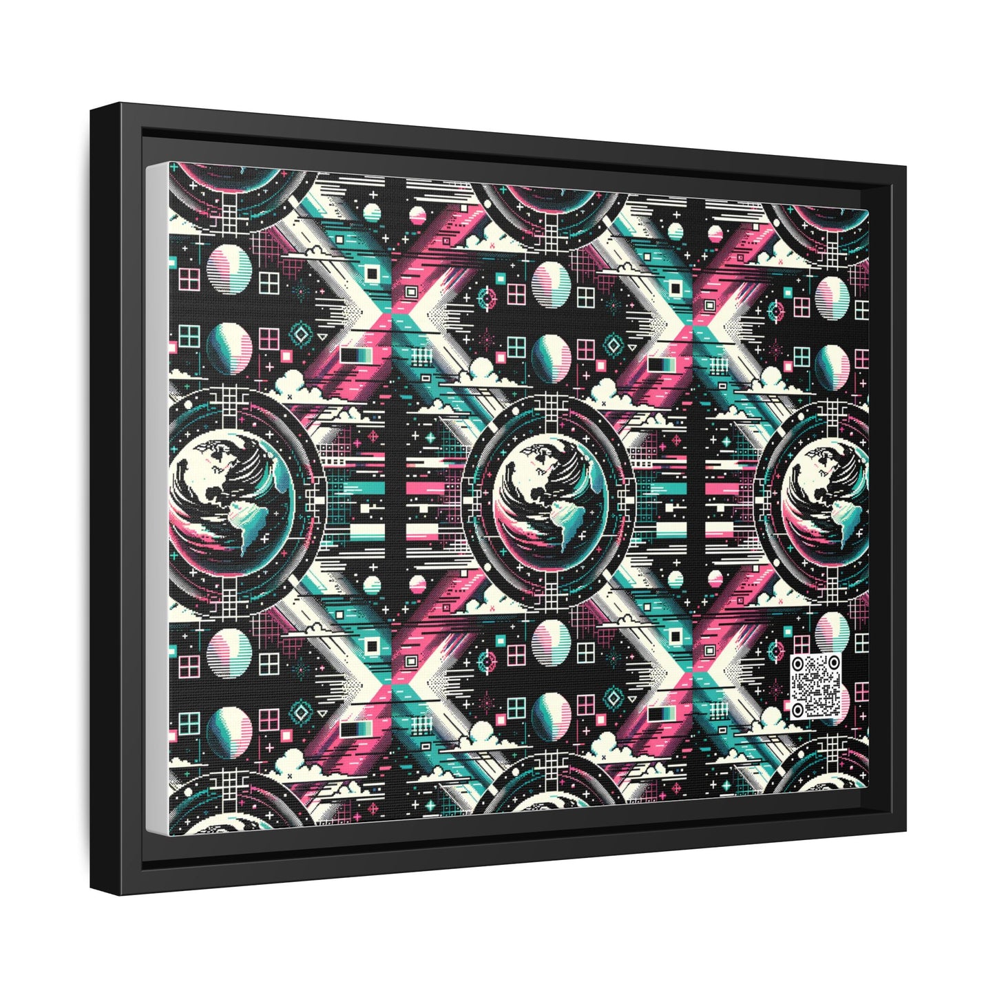 Digital Artistry Digital-native Streetwear Matte Canvas, Framed (multi-color) - 8404 Design-62 A