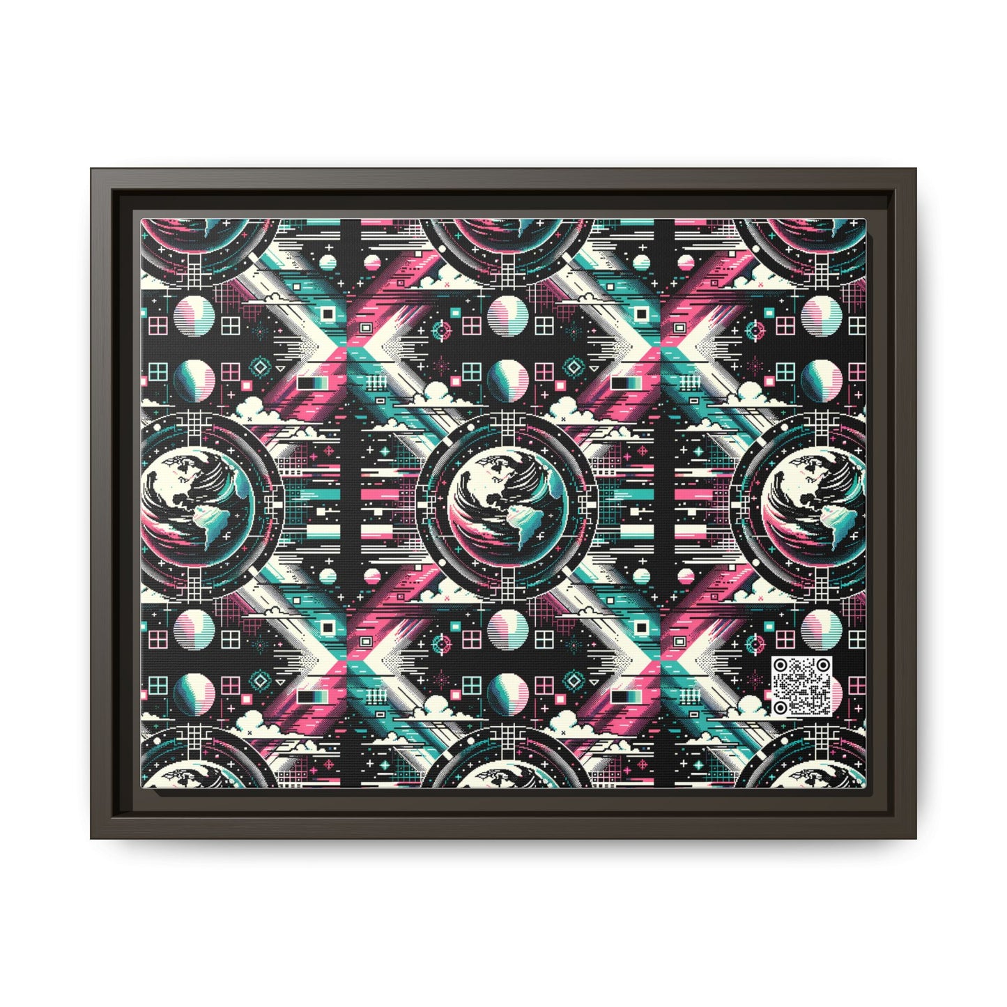 Digital Artistry Digital-native Streetwear Matte Canvas, Framed (multi-color) - 8404 Design-62 A
