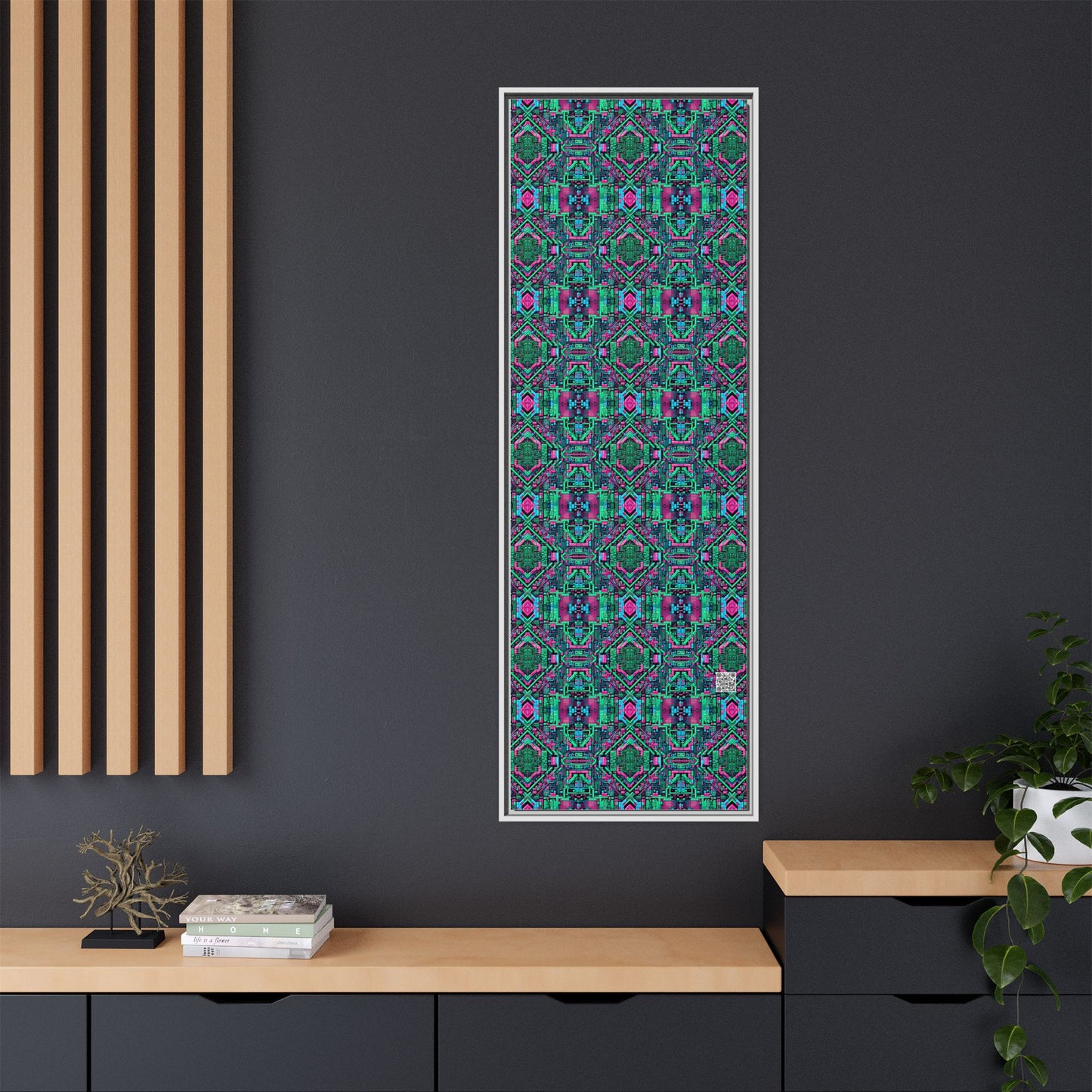 Digital Glitch Vibes Tech-Inspired Streetwear Matte Canvas, Framed (multi-Color) - 8404 Design-71 B