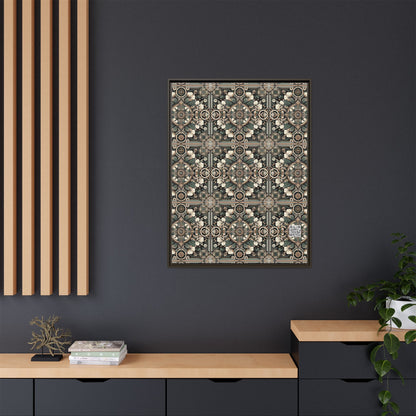 Cyber Garden Party Tech Garden Extravaganza Matte Canvas, Framed (multi-Color) - 8404 Design-66 A