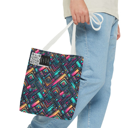 Tech-Inspired Graphics Cyberpunk Cool Tote Bag - 8404 Design-67
