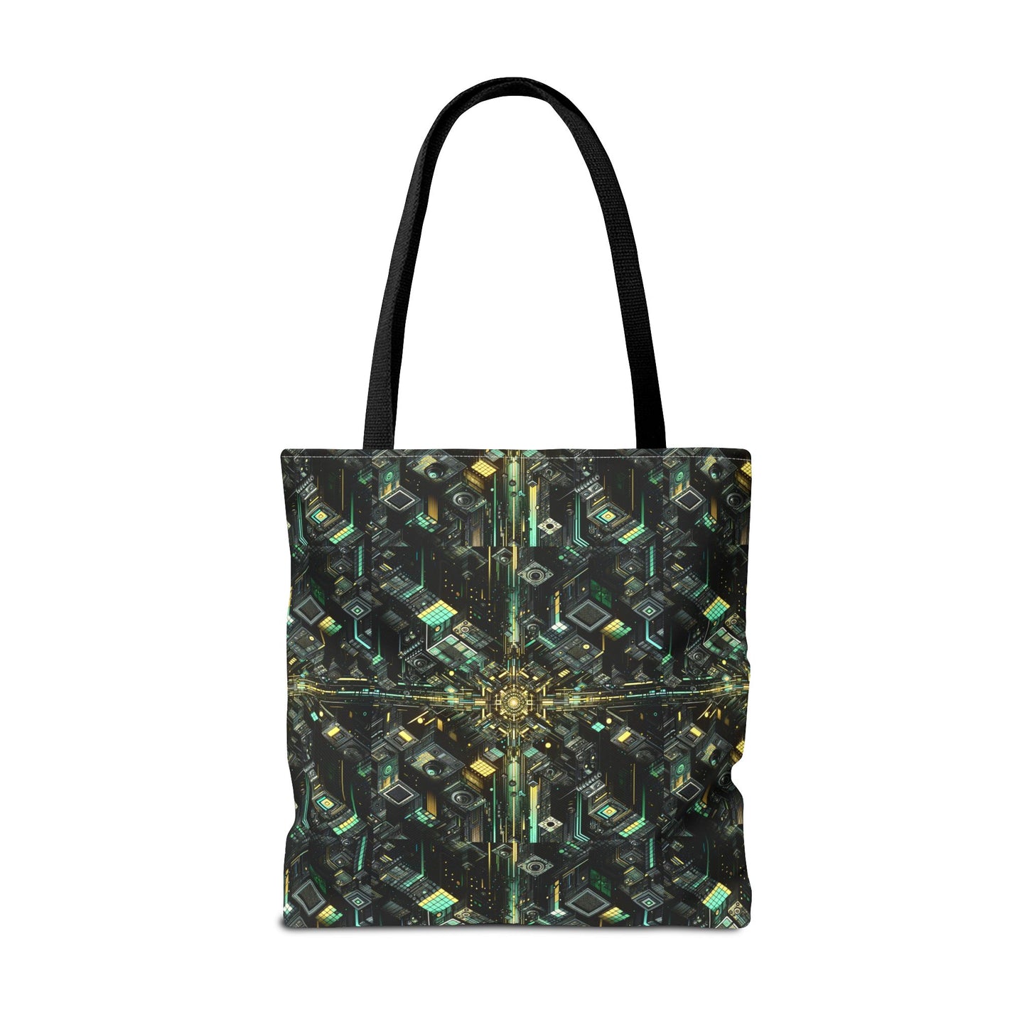 Tech Noir Graphics Tech-Inspired Streetwear Tote Bag - 8404 Design-66