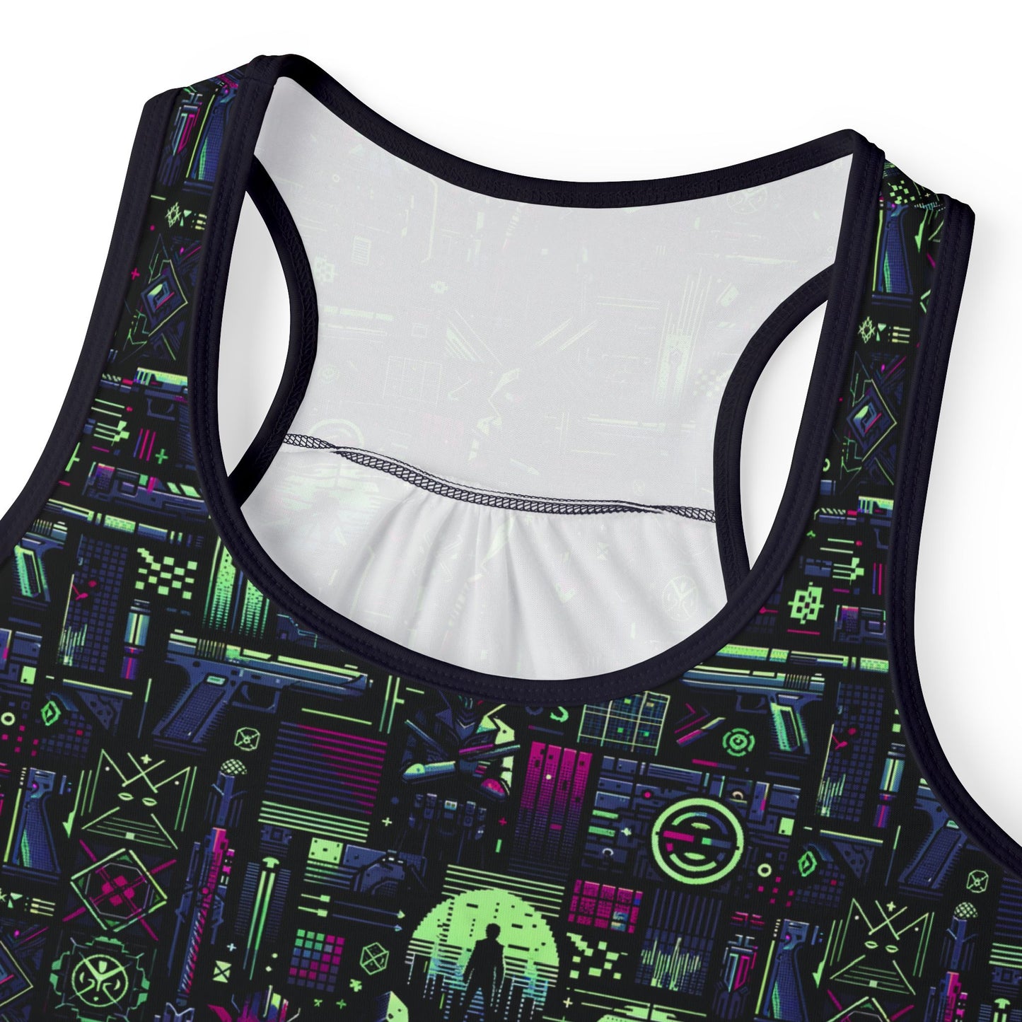 Tech Noir Futuristic Cyberpunk Women's Tank Top - 8404 Design-63
