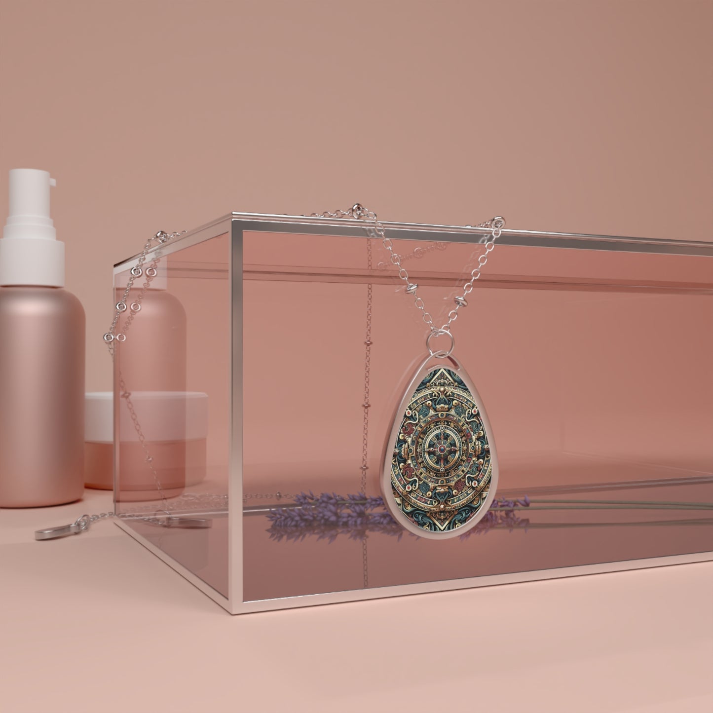 Urban Renaissance Historical Fusion With Street Edge Oval Necklace - 8404 Design-57