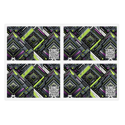 Retro Futurism Graphics Tech-Forward Streetwear Sticker Sheets - 8404 Design-60