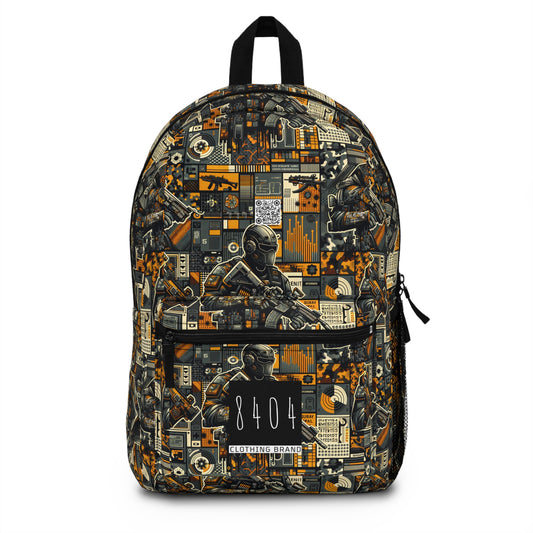 Digital Punk Futuristic Grunge Backpack - 8404 Design-43