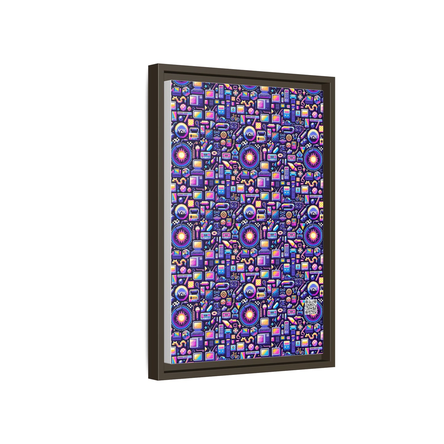 Digital Nostalgia Modern Retro Fusion Matte Canvas, Framed (multi-Color) - 8404 Design-64 B