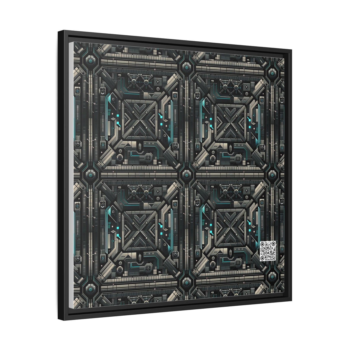 Tech Noir Futuristic Tech Aesthetic with a Dark Twist Matte Canvas, Framed (multi-color) - 8404 Design-59 A
