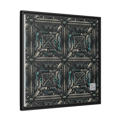 Tech Noir Futuristic Tech Aesthetic with a Dark Twist Matte Canvas, Framed (multi-color) - 8404 Design-59 A