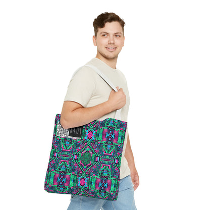 Digital Glitch Vibes Tech-Inspired Streetwear Tote Bag - 8404 Design-71