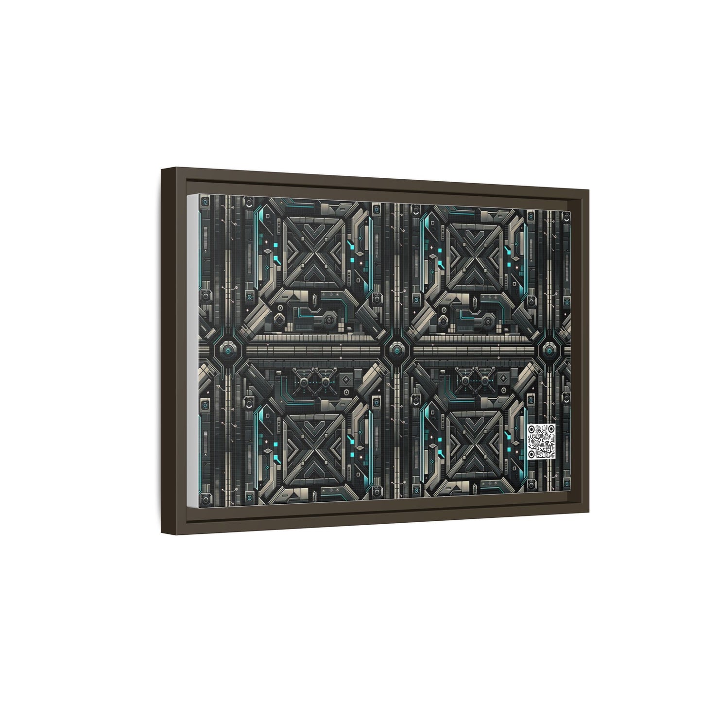 Tech Noir Futuristic Tech Aesthetic with a Dark Twist Matte Canvas, Framed (multi-color) - 8404 Design-59 B