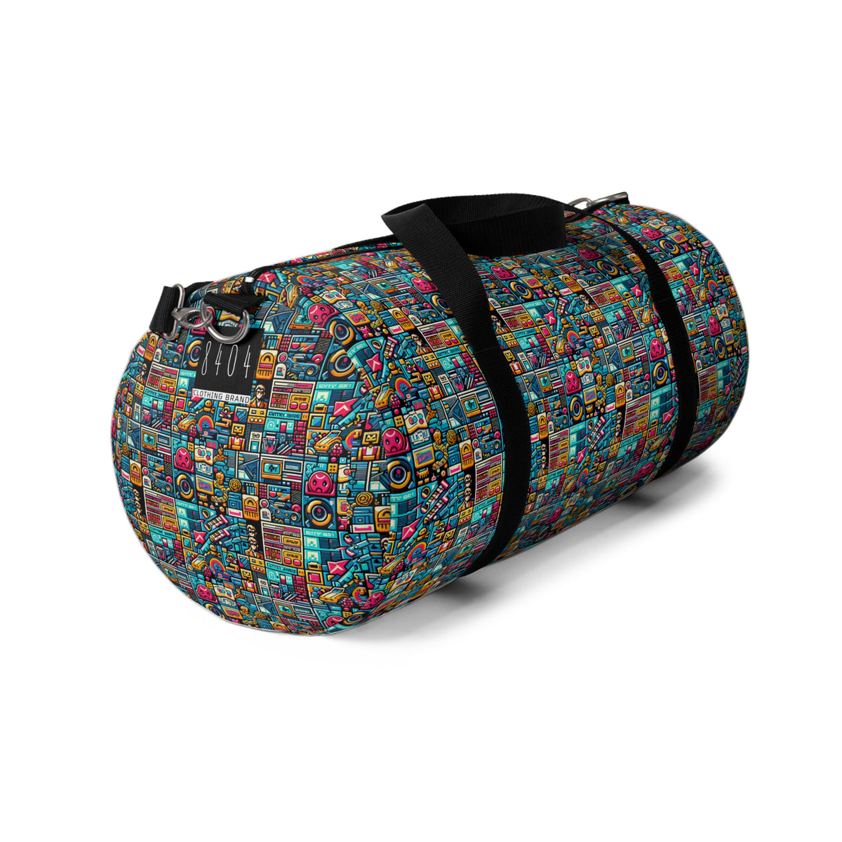 Digital Pop Culture Mashup Maximalist Pop Duffel Bag - 8404 Design-47