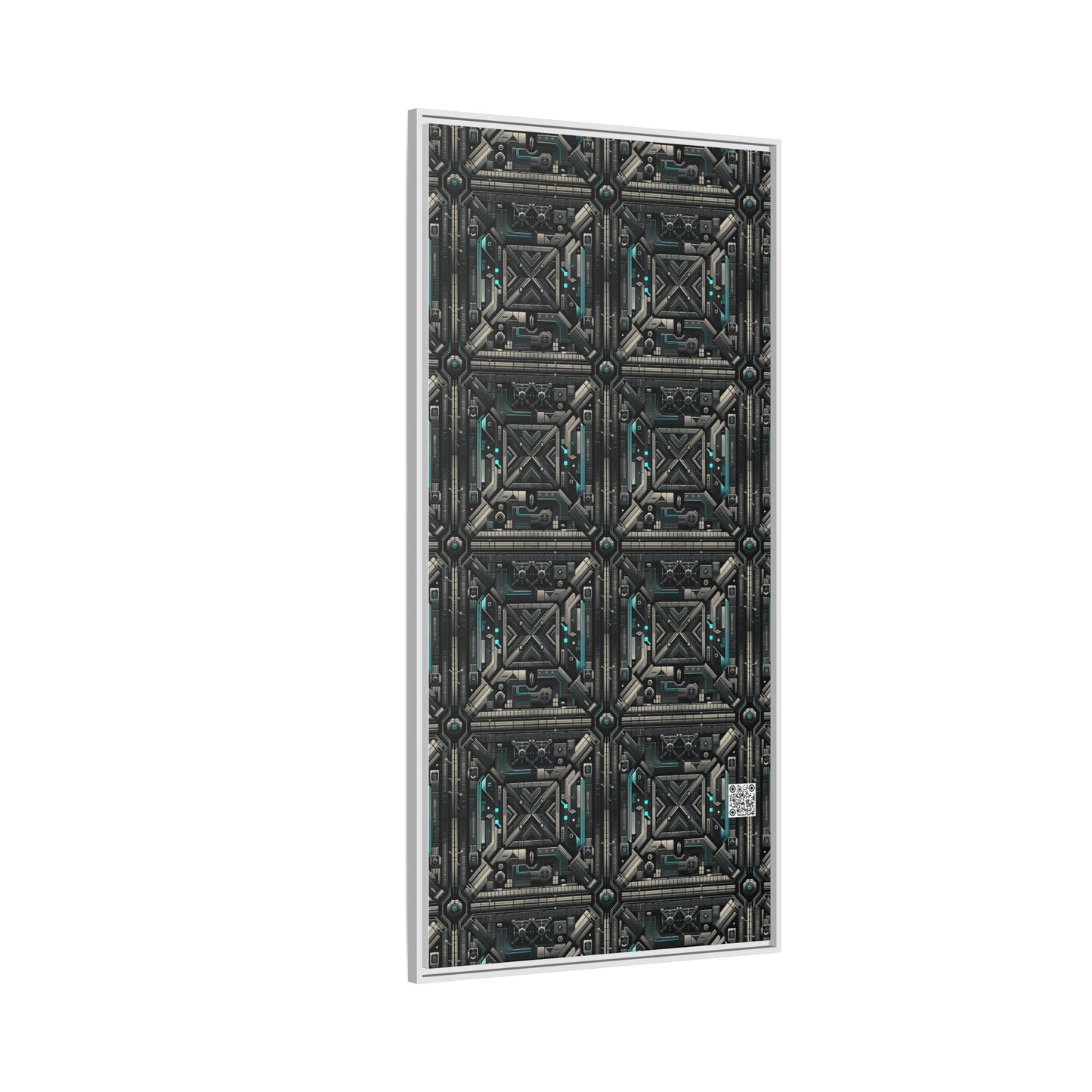 Tech Noir Futuristic Tech Aesthetic with a Dark Twist Matte Canvas, Framed (multi-color) - 8404 Design-59 B