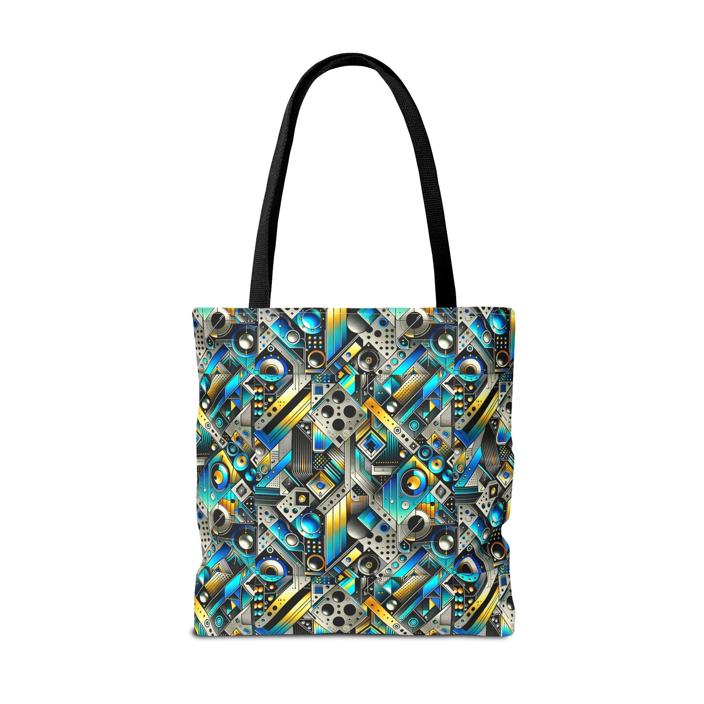 Tech Art Fusion Tech-Forward Streetwear Tote Bag - 8404 Design-50