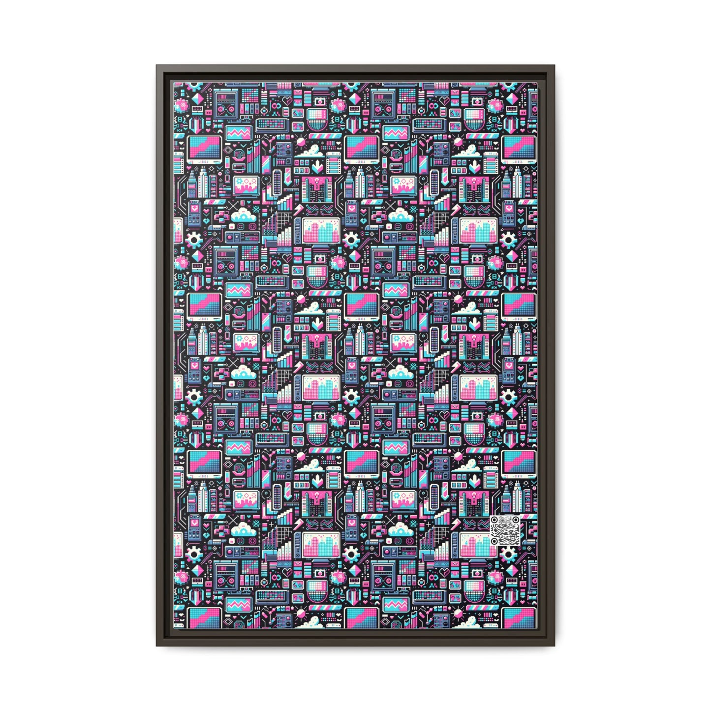 Digital Rebellion Youthful Streetwear with a Rebellious Digital Twist Matte Canvas, Framed (multi-color) - 8404 Design-71 A