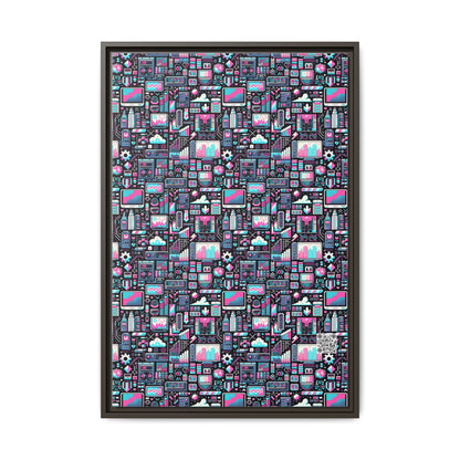 Digital Rebellion Youthful Streetwear with a Rebellious Digital Twist Matte Canvas, Framed (multi-color) - 8404 Design-71 A