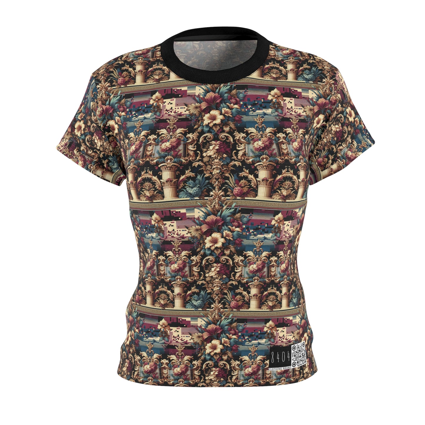 Digital Renaissance Modern Baroque Fusion Women's Cut & Sew Tee - 8404 Design-58