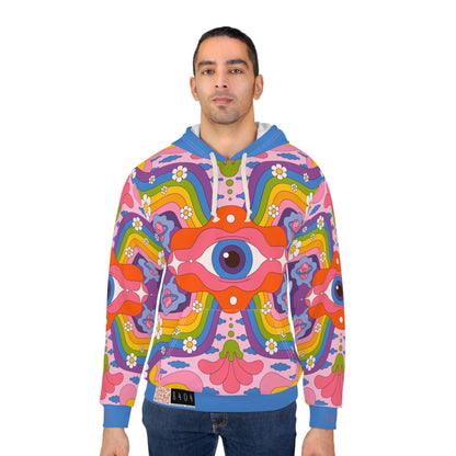 8404's Unisex Adult "the Eye of Trance in Blue" Fashion Pullover Hoodie