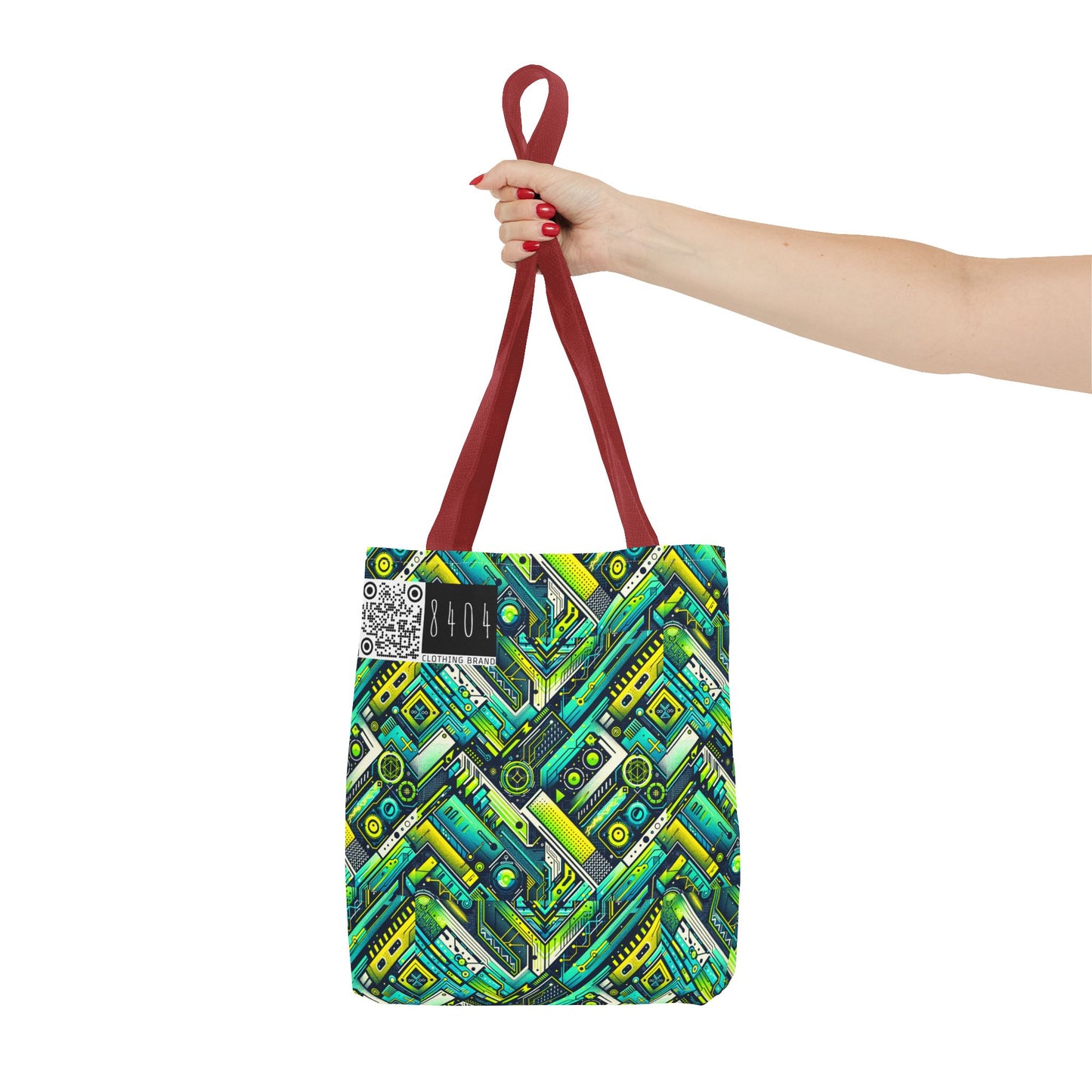 Tech-Infused Neon Tech-Forward Streetwear Tote Bag - 8404 Design-52