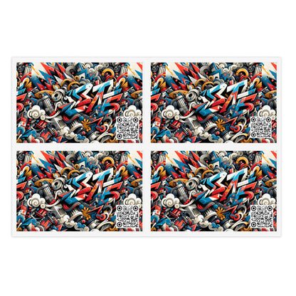 Neo-Traditional Street Art Modern Street Art Fusion Sticker Sheets - 8404 Design-52